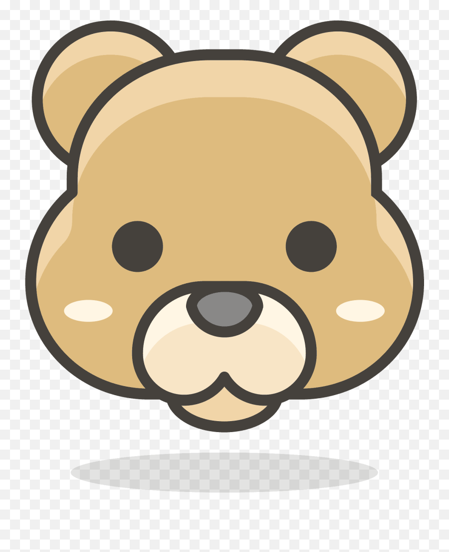Bear Emoji Clipart - Cartoon Bear Face Png Transparent,Bear Emoji Png