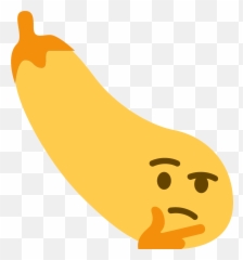 Download Hd Png Eggplant Emoji - Thinking