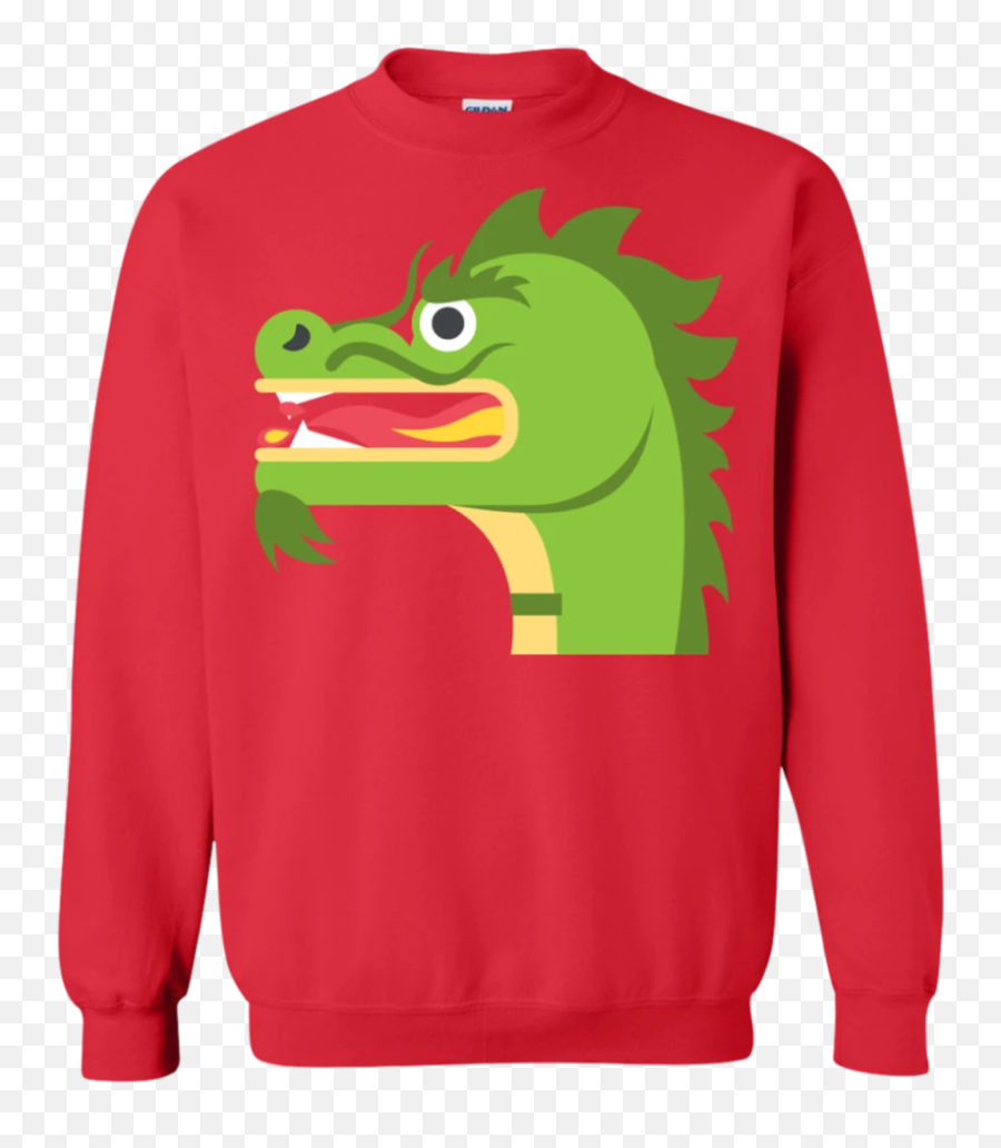 Dragon Face Emoji Sweatshirt - Sweater,Yawn Emoji