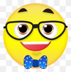 Nerd Emoji Clipart - Smart Emojis,Emoji With Glasses