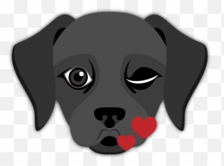 Black Labrador Emoji - Labrador Retriever,Drumstick Emoji