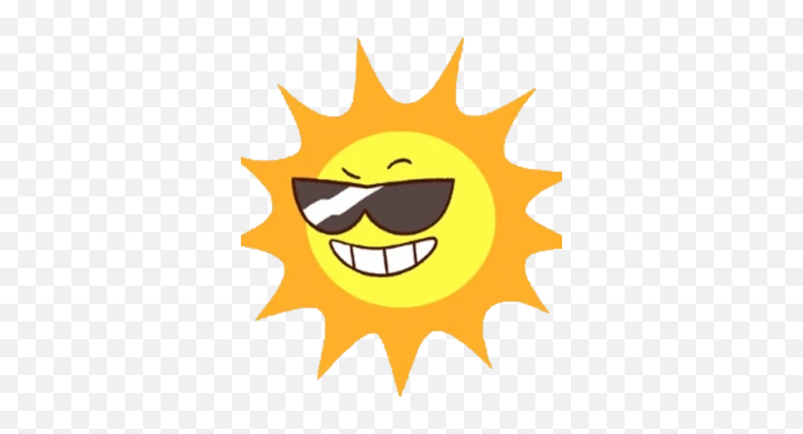Cool Sun - Clip Art Emoji,Sun Emoticon