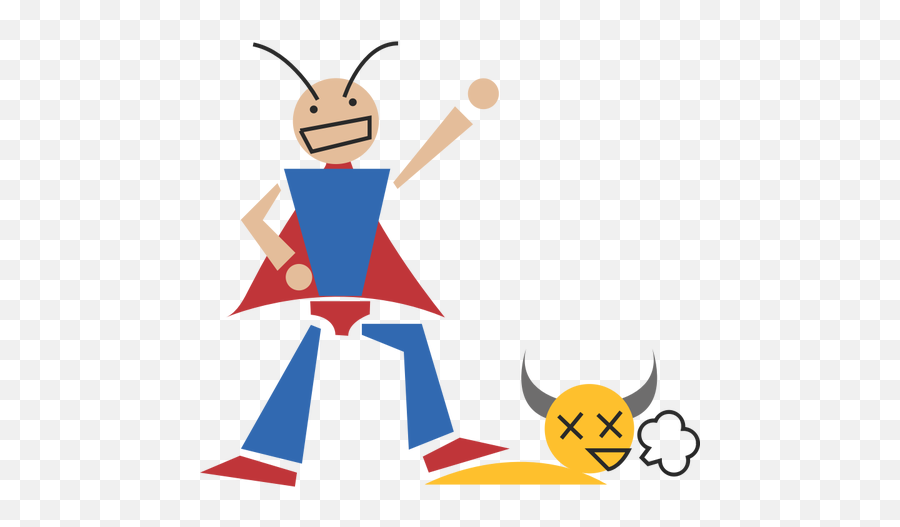 Bull Riding Hero Vector Clip Art - Action Clip Art Emoji,Heroes Of The Storm Emoji