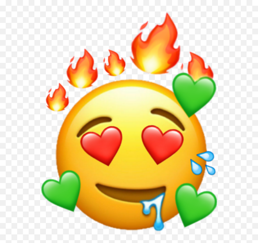 Fire Emoji Iphone Emojiiphone - Drooling Emoji,Fire Emoticon