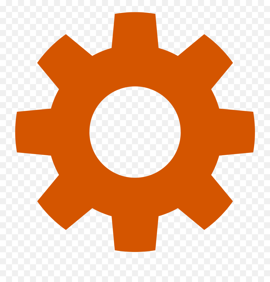 Picture - Orange Gear Icon Png Emoji,Gears Emoji