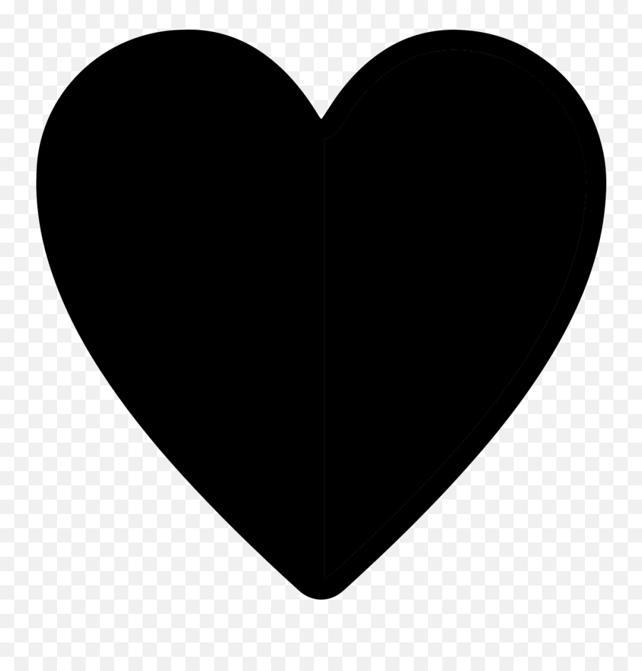 Half Heart Png Picture - Silhouette Of A Heart Emoji,Half Heart Emoji