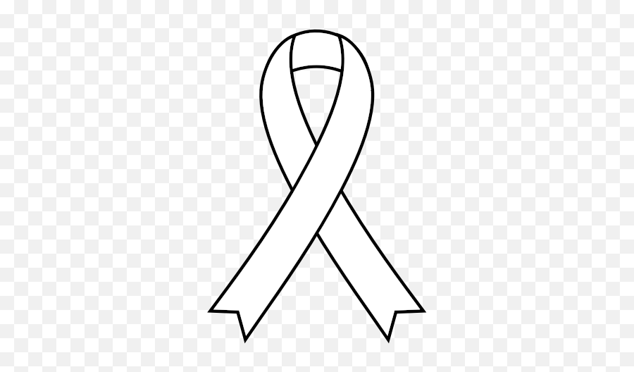 Png White Awareness Ribbon - Cancer Ribbon Transparent Background Emoji,Awareness Ribbon Emoji