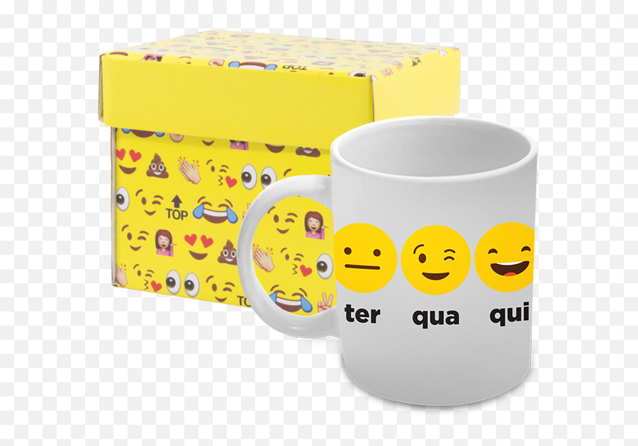 Simas Presentes Criativos - Mug Emoji,Squeeze Emoji