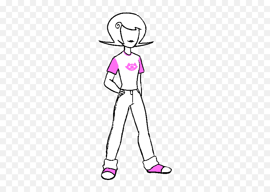 Darling Astree - Homestuck Sprite With Arms Emoji,Vulcan Sign Emoji