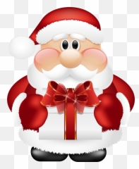 Free Santa Face Png Download Clip Art - Cute Claus Emoji