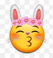 Emoji Emotions Emojisticker Emojis - Cartoon,Bunny Emoticon