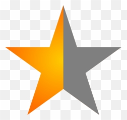 Star Half - Orange Star Png Emoji,Kiss Emoji