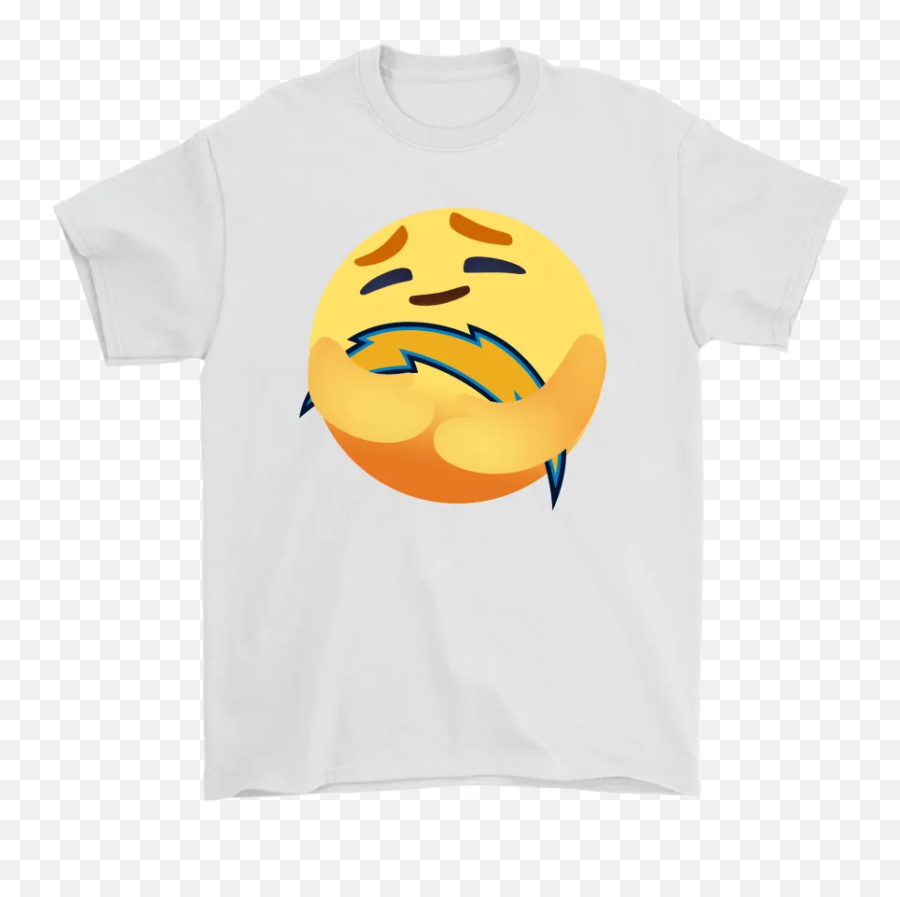 Love The Los Angeles Chargers Love Hug Facebook Care Emoji Nfl Shirts - Hey You Dropped This Brain T Shirt,Hippie Emoticon