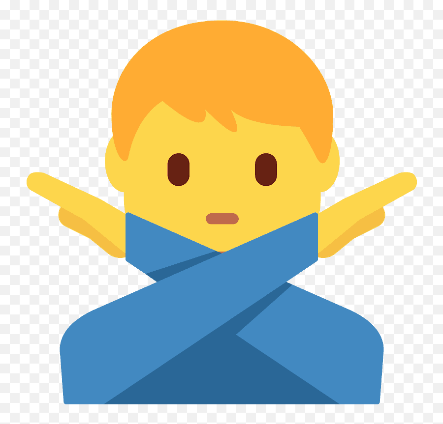Man Gesturing No Emoji Clipart Free Download Transparent - Man Gesturing No Png,Emoji 113