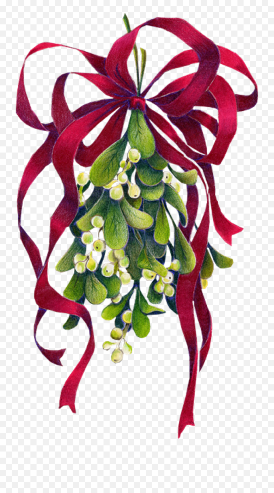 Mistletoe Christmas Bow Sticker By Bombaloounderpants - Gui L An Neuf Emoji,Mistletoe Emoji
