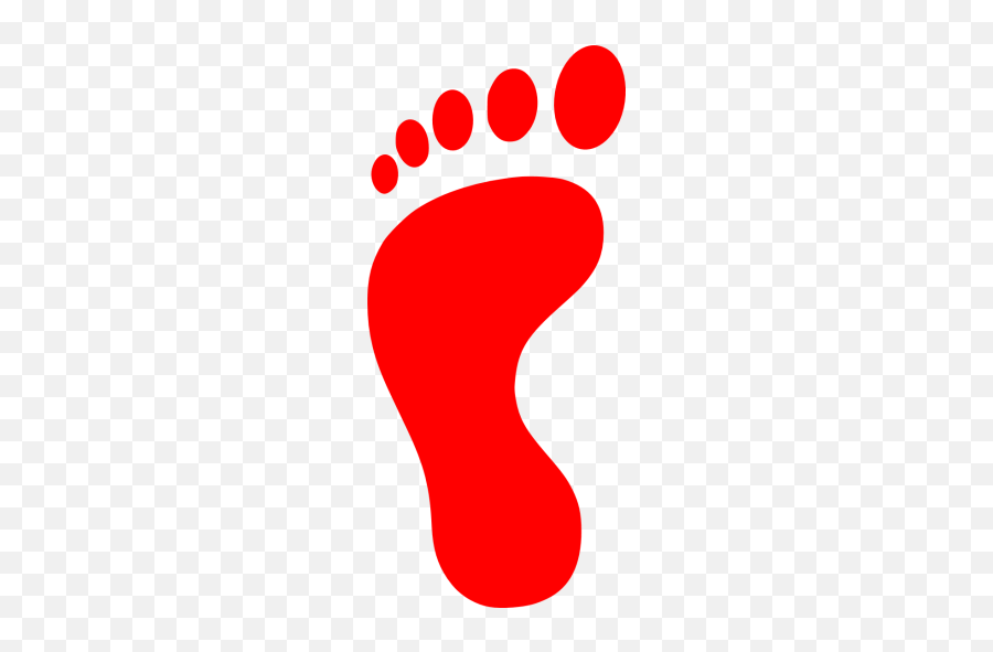 Red Footprint - Foot Print Left Green Emoji,Footprint Emoji
