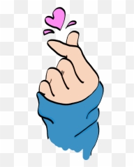 Korea Kpop Heart Color Sticker - Sign Language Emoji