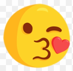 Face Blowing Kiss Emoji Transparent - DesignBust Happy