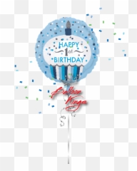 1st Birthday Little Boy Cupcake - Happy Emoji