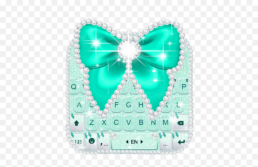 Green Diamond Bow Keyboard Theme - Diamond Bow Keyboard Emoji,2 Diamond Emoji