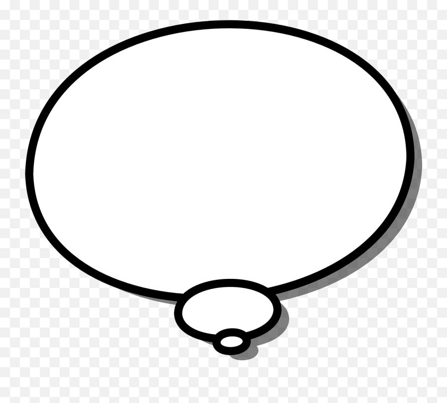 Thinking Bubble Message Idea Blank - Black Logo With Speech Bubble Transparent Emoji,Drawn Thinking Emoji