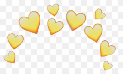Download Yellow Heart Crown Heartcrown Emoji Iphone Random - Heart Emoji Crown Transparent Background,Yellow Heart Emoji