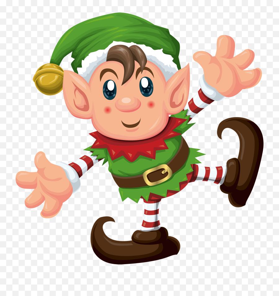 Clipart Royalty Free Elves Png Files - Christmas Elf Clipart Emoji,Christmas Elf Emoji