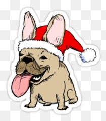 Frenchie Clause Funny French Bulldog - Christmas French Bulldog Drawing Emoji,French Bulldog Emoji