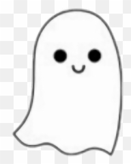 Ghost Cute White Halloween Scary Spooky - Cartoon Emoji