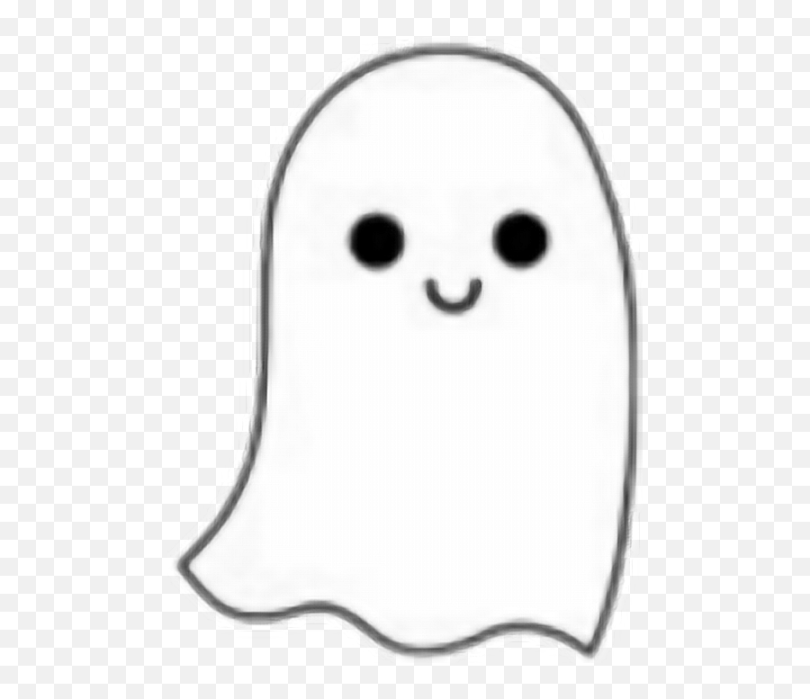 Ghost Cute White Halloween Scary Spooky - Cartoon Emoji,Spooky Ghost Emoji