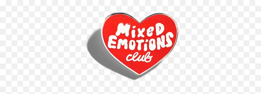 Mixed Emotions Club Pin - Mixed Emotions Club Pin Emoji,Heart Emotion