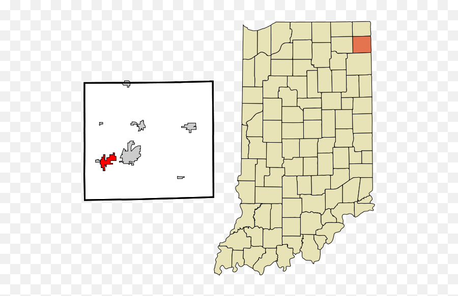 Dekalb County Indiana Incorporated And Unincorporated - Greensburg In On Map Emoji,Custom Emoji