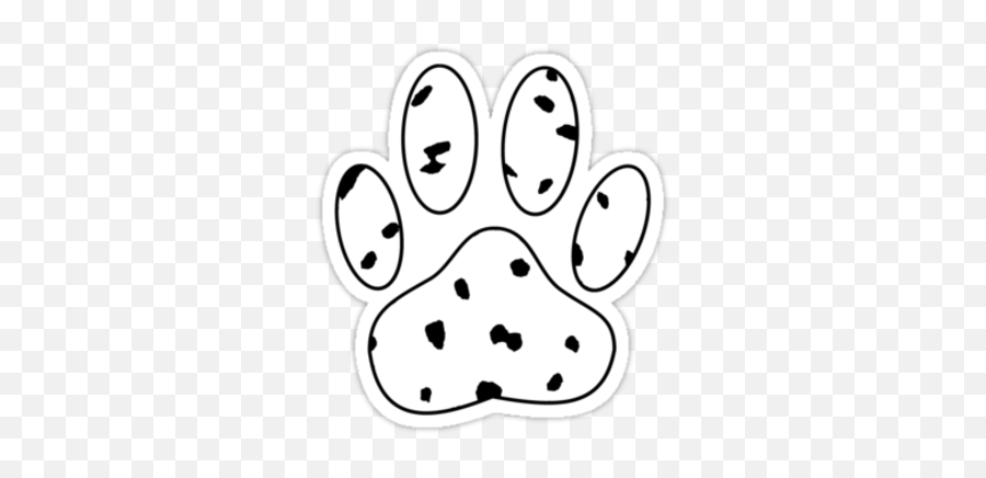 Dalmatian Puppy Paw Print Sticker Paw Print Stickers - Dalmatian Paw Print Emoji,Dalmatian Emoji