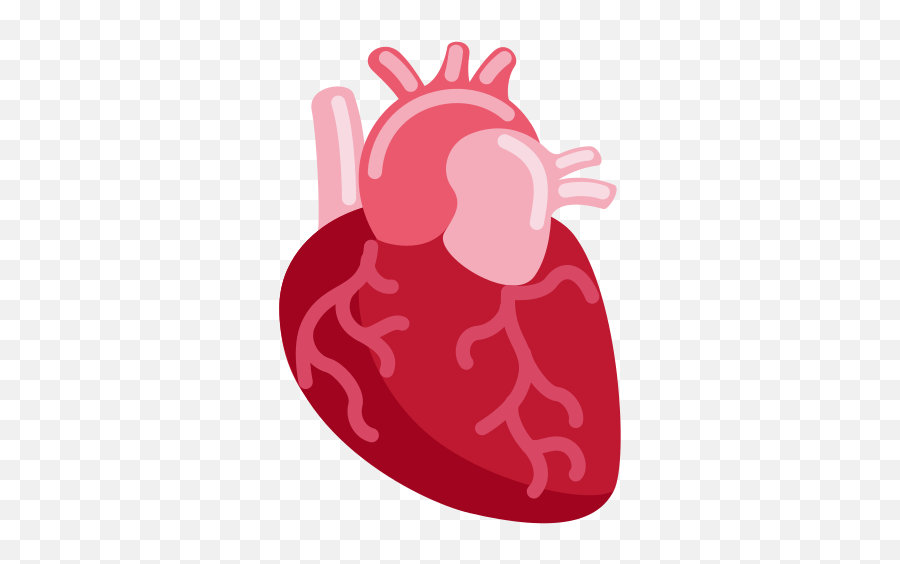 Anatomical Heart Emoji - Coração Humano Emoji,Pulse Emoji