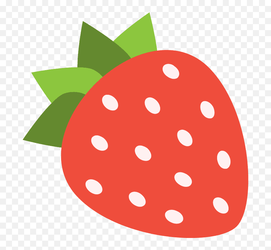 Strawberry Emoji Clipart - Transparent Strawberry Emoji Png,Fruit Emoticon