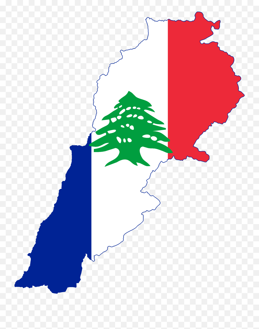 Flag Map Of French Lebanon - Flag Map Of Lebanon Emoji,Lebanese Flag Emoji