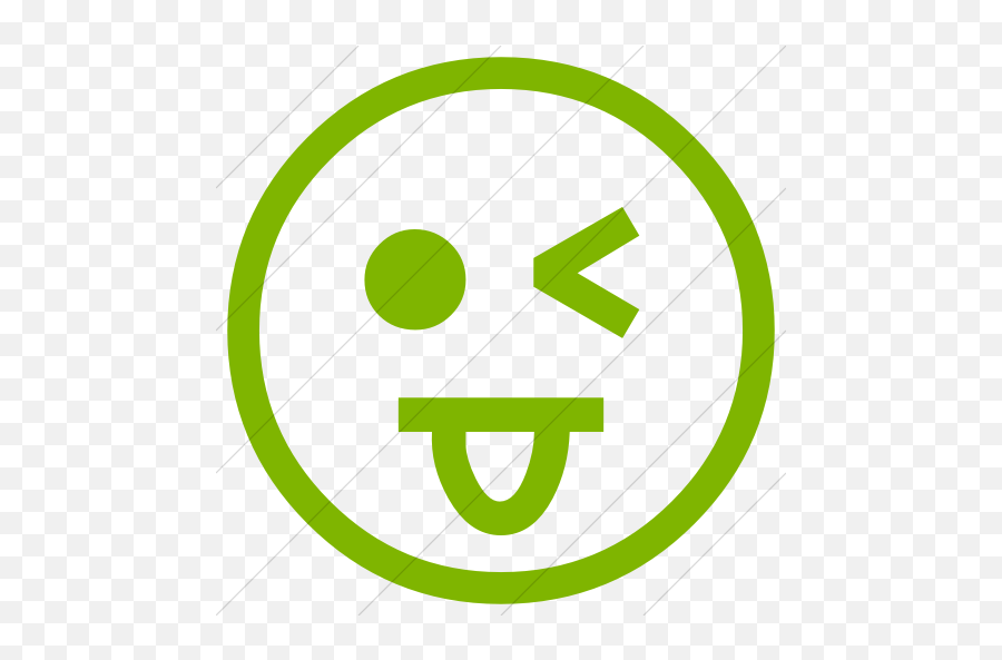 Iconsetc Simple Green Classic Emoticons Face With Stuck - Emoji Domain,Tongue Emoticon