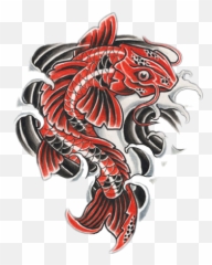fish water nature red timeless Sticker by SnowflakeS - Transparent Fish Tattoo Png Emoji