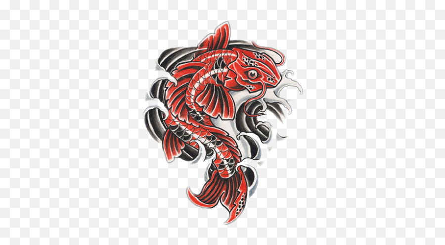 Fish Water Nature Red Timeless Sticker By Snowflakes - Transparent Fish Tattoo Png Emoji,Skull Fish Fish Emoji