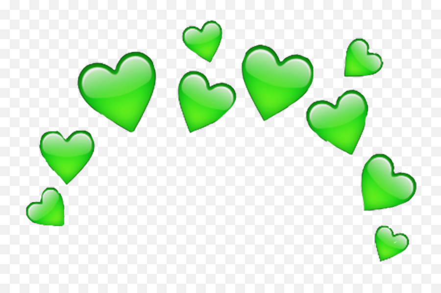Heart - Purple Heart Crown Transparent Emoji,Green Emoji