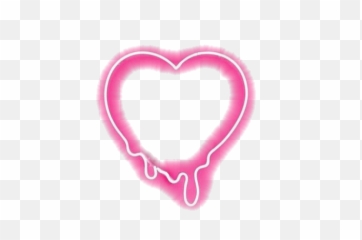 Heart Melting Neon Neonlights Lights - Transparent Emoji