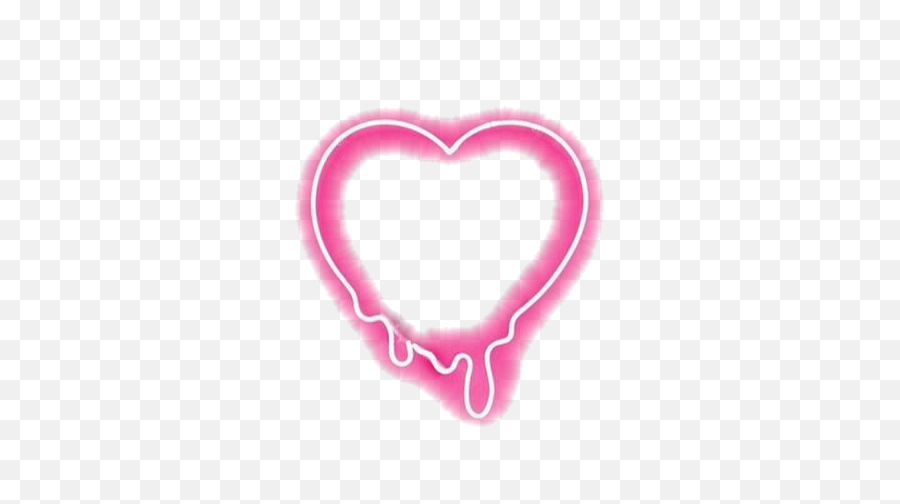 Heart Melting Neon Neonlights Lights - Melting Heart Neon Transparent Emoji,Melting Heart Emoji