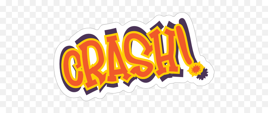 Crash Comic Sticker - Clip Art Emoji,Car Crash Emoji