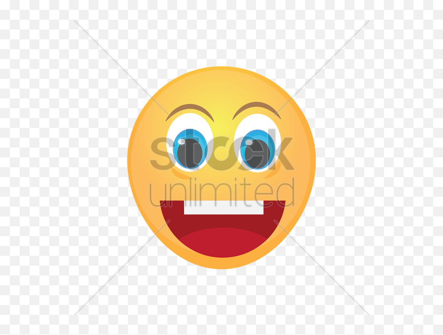 Emoticon With Big Smile Vector Image - Smiley Emoji,Big Smile Emoticon