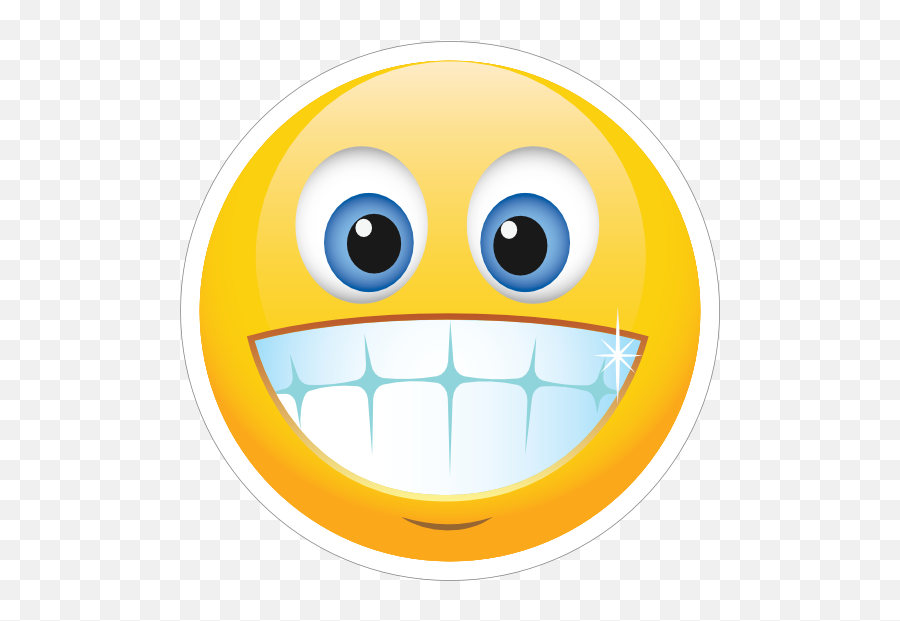 Cute Wide Smile Emoji Sticker - Bandeira Do Brasil Sorrindo,Wide Eye Emoji