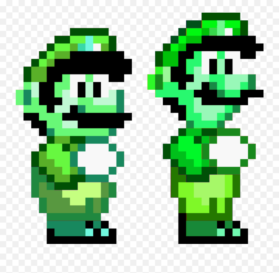 16 Bits Game Boy Mario And Luigi - 16 Bit Mario Png Emoji,Steam Emoticon Art Copy Paste