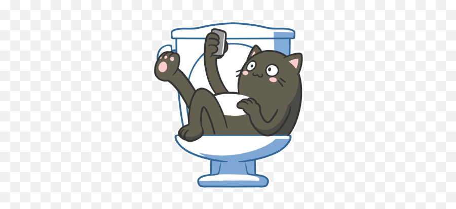 Transparent Emotes Cat Picture - Cat On Toilet Gif Emoji,Kitty Emoticons
