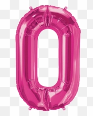 Magenta Letter O Balloon - Number 0 Png Emoji