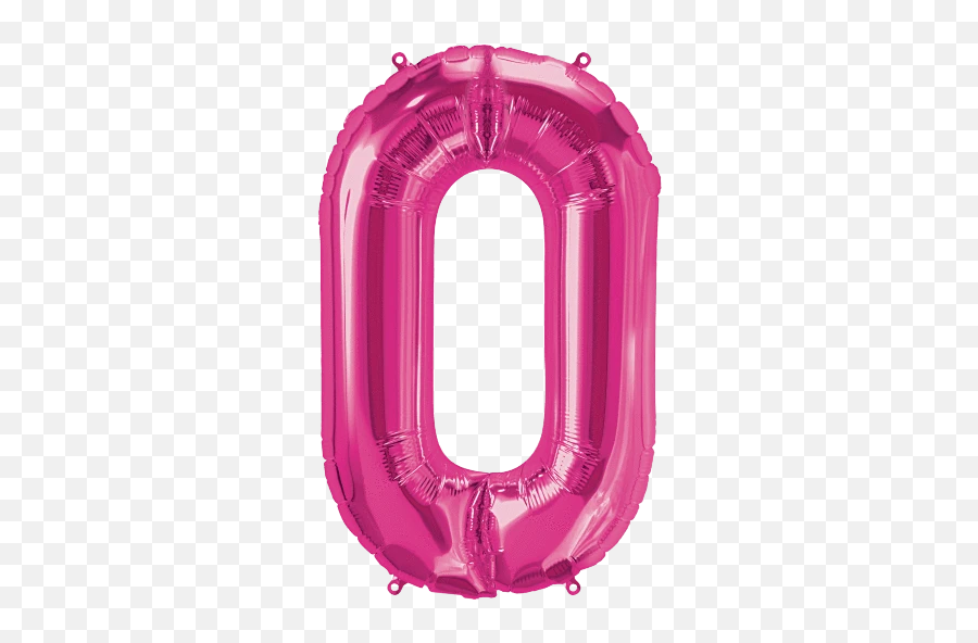 Magenta Letter O Balloon - Balloon Number 0 Png Emoji,Letter O Emoji