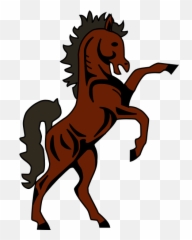 Brown Climbing Horse - Lesotho Coat Of Arms Horse Emoji,Man And Horse Emoji